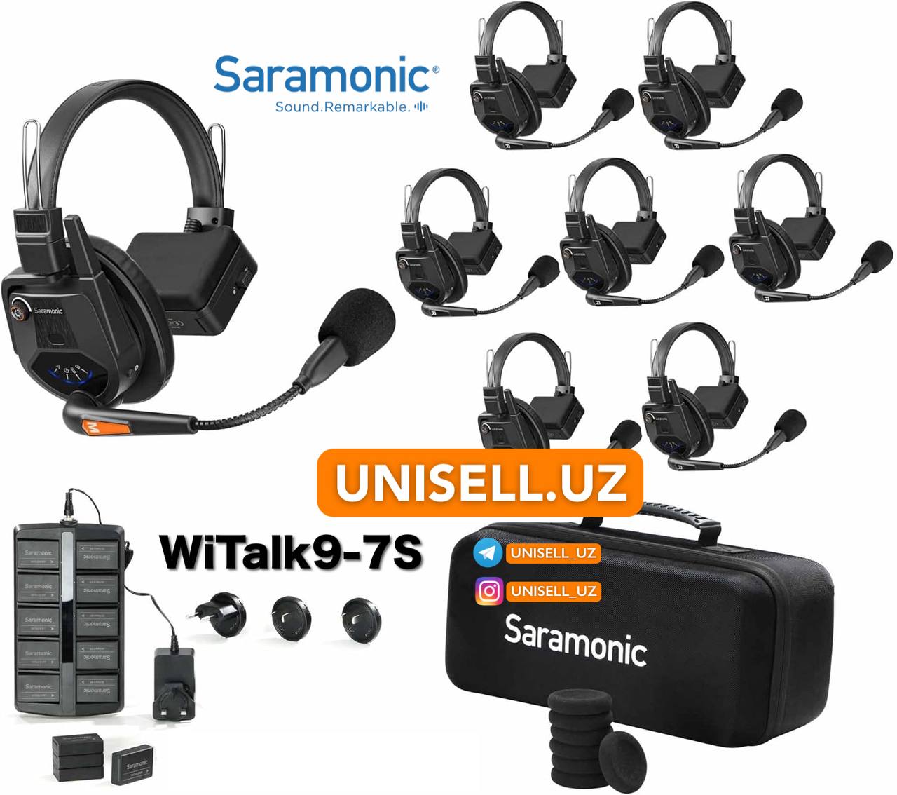 Saramonic WiTalk9 WT7S 7-Person Full-Duplex 1.9GHz Wireless