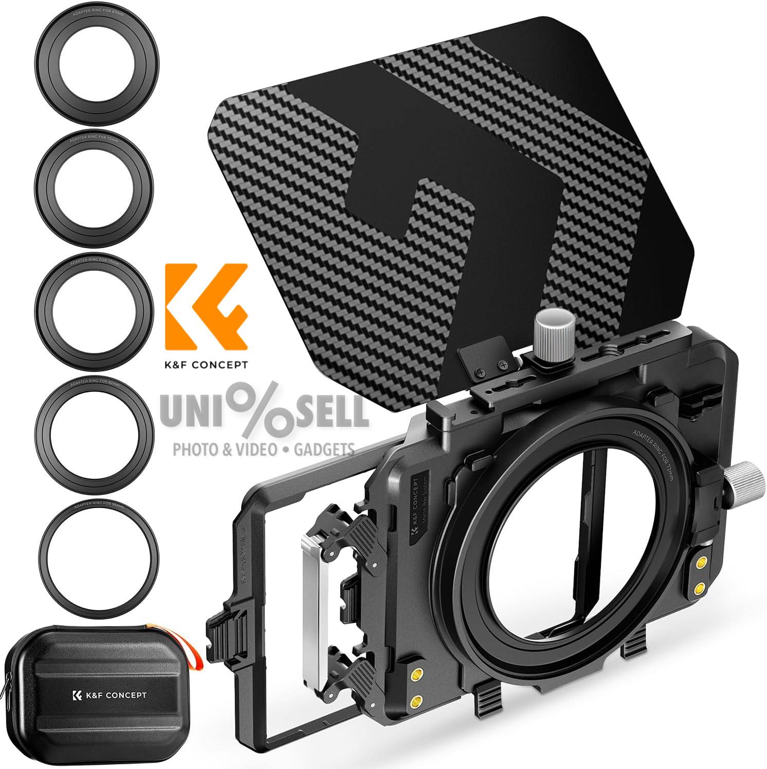 K&F CONCEPT Matte Box System +ND filter Carbon Fiber SKU.2182