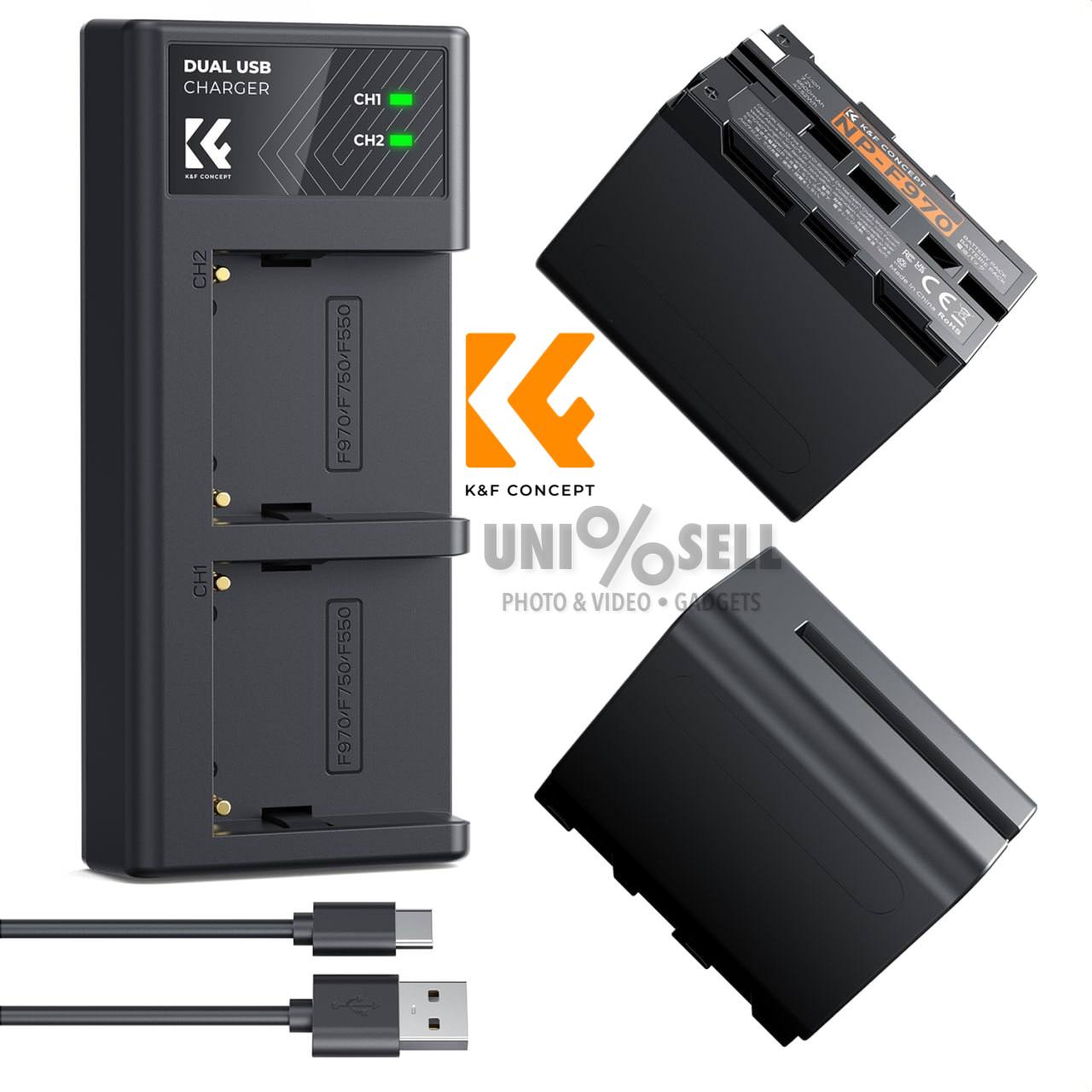 KF Concept NP-F970 6600mAh SONY Dual Battery Charger KF28.0047