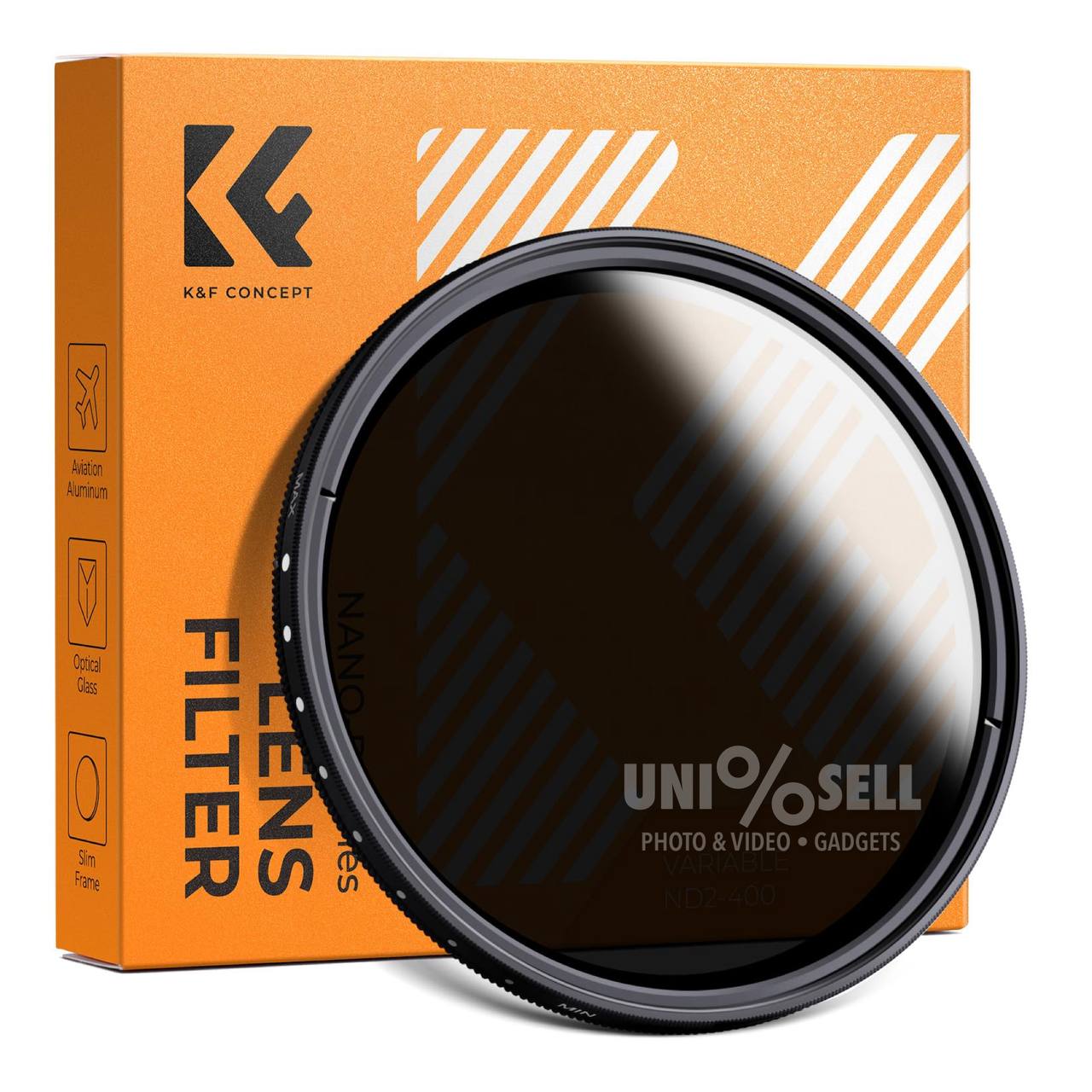 KF Concept 67MM Variable ND2-ND400 Lens Filter (1-9 Stops), Adjustable Neutral Density Filter (B Series) KF01.1111