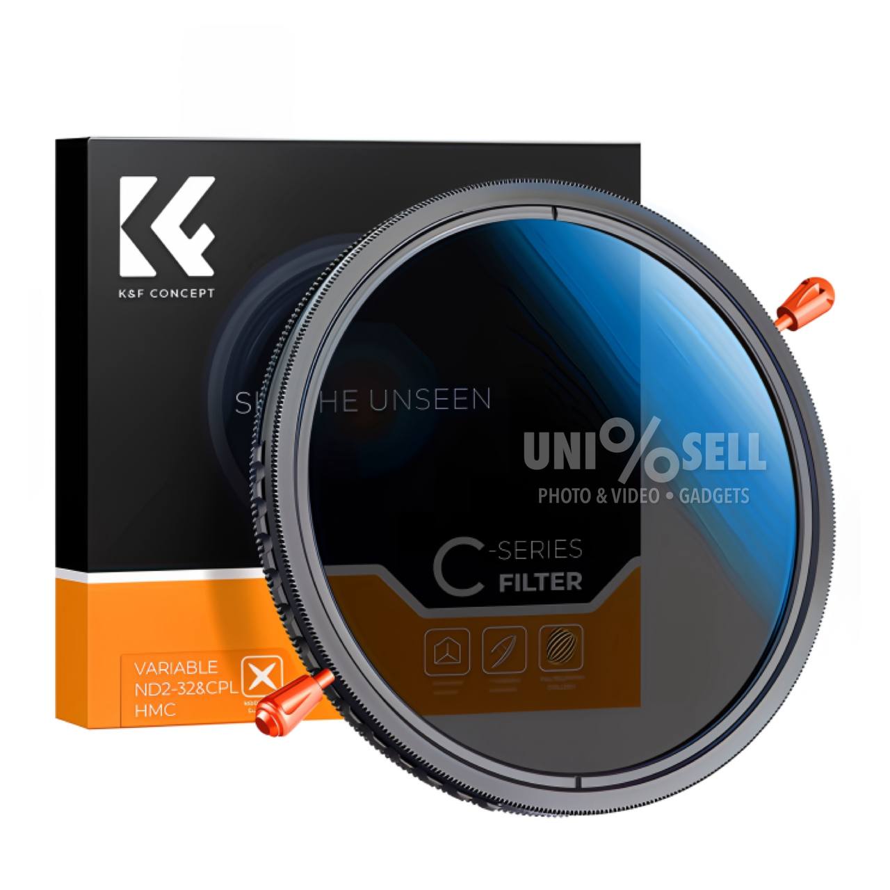KF Concept 82MM 2in1 CPL+Variable ND2~ND32 Lens Filter  18Layers Blue Coated, without Black Cross (C Series) KF01.2603