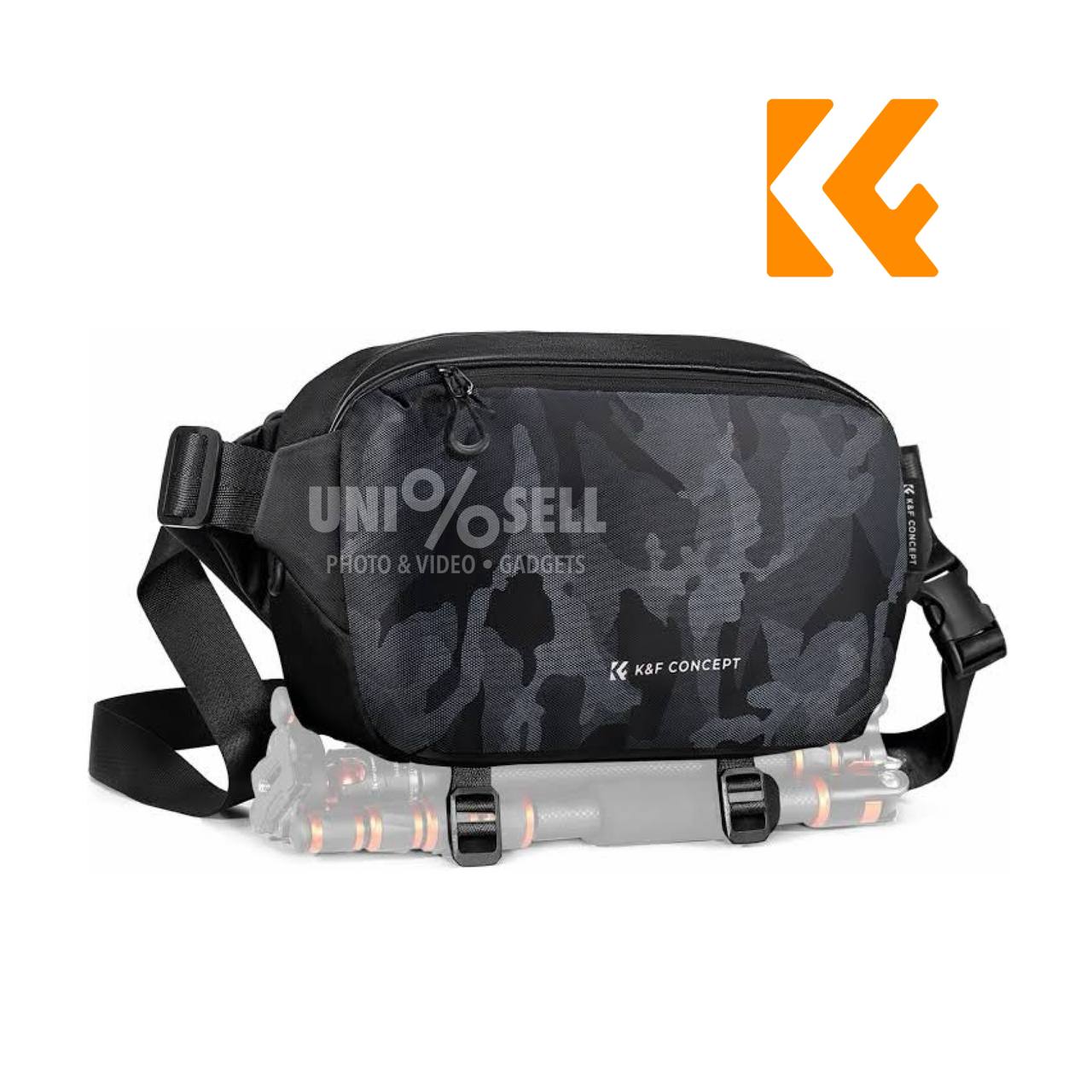 KF Concept Sling Bag 10L Urban Wander 01 (Black+Camouflage) KF13.157V4