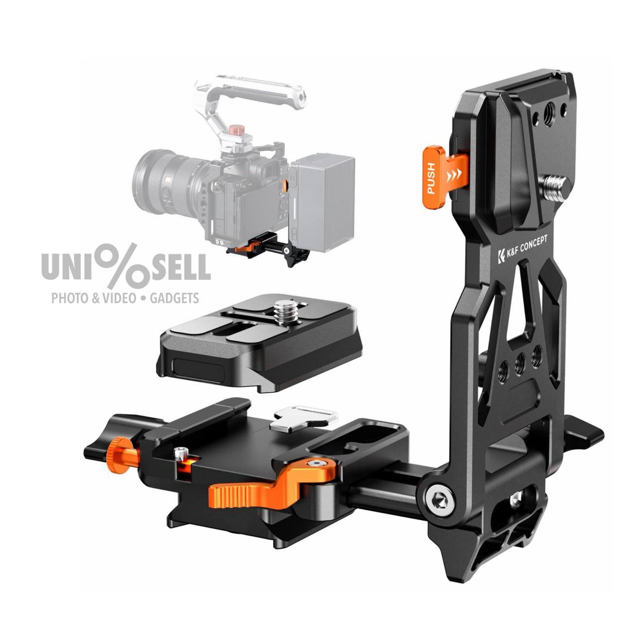 KF Concept Foldable V Mount Battery Plate with Arca Type Quick Release Plate KF0912.0501. 0010