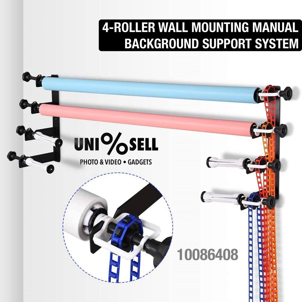 NEEWER 4-ROLLER WALL MOUNTING MANUAL BACKGROUND SUPPORT SYSTEM 10086408