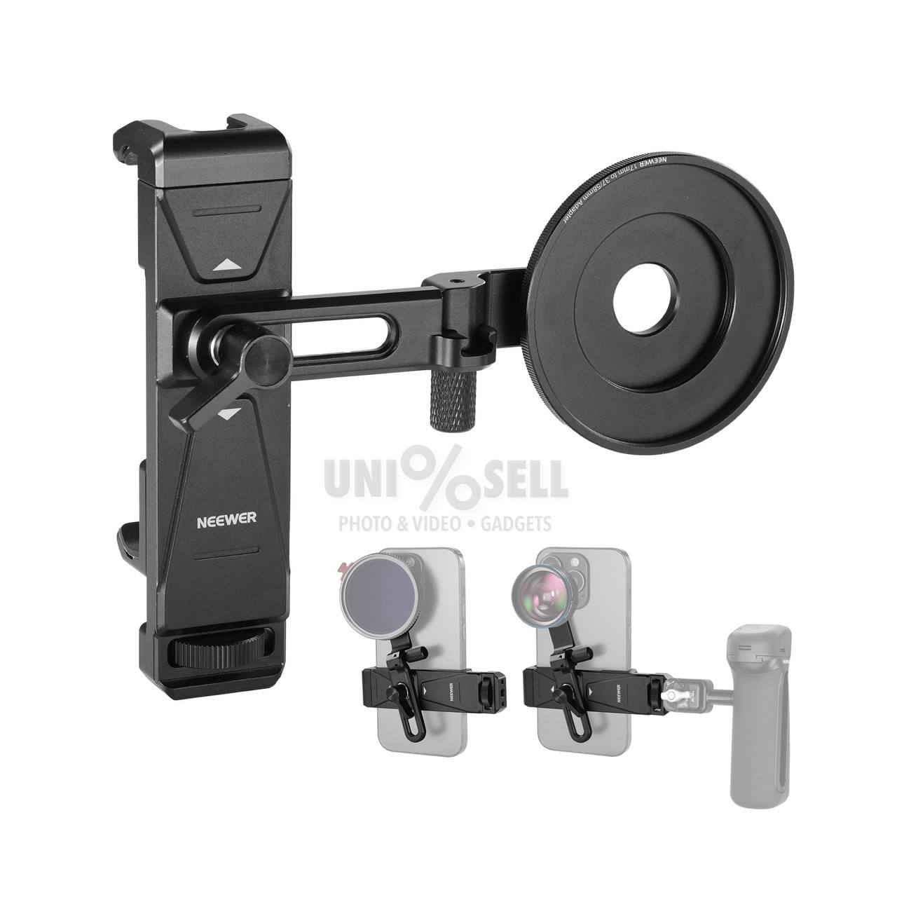 NEEWER 10107653 UNIVERSAL METAL PHONE CLAMP WITH 17MM LENS THREAD V2