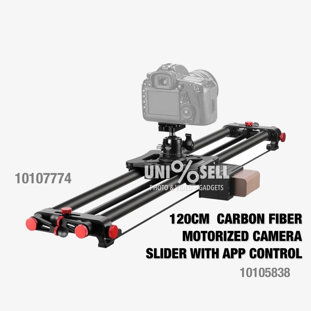 NEEWER 120CM CARBON FIBER MOTORIZED CAMERA SLIDER WITH APP CONTROL - 10105838
